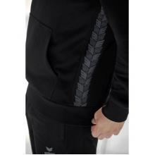 Erima Kapuzenpullover Essential Team Kapuzensweat (weiche Baumwolle, Rippbündchen) schwarz/grau Herren